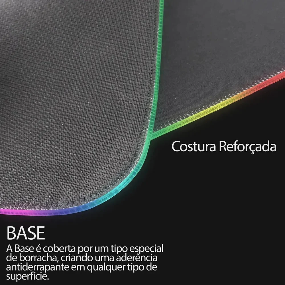 Mousepad Ergonômico Led Rgb 7 Cores Gamer Antiderrapante Usb 80x30 B-max Bm791 Mousepad Ergonômico Led Rgb 7 Cores Gamer Antiderrapante Usb 80x30 B-max Bm791