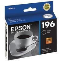 CARTUCHO EPSON PRETO 7ML - T196120-BR Tinta Durabrite ultra resistente à água, borrões e descoloração. Compatibilidade de impressoras: XP-204/XP-214/X