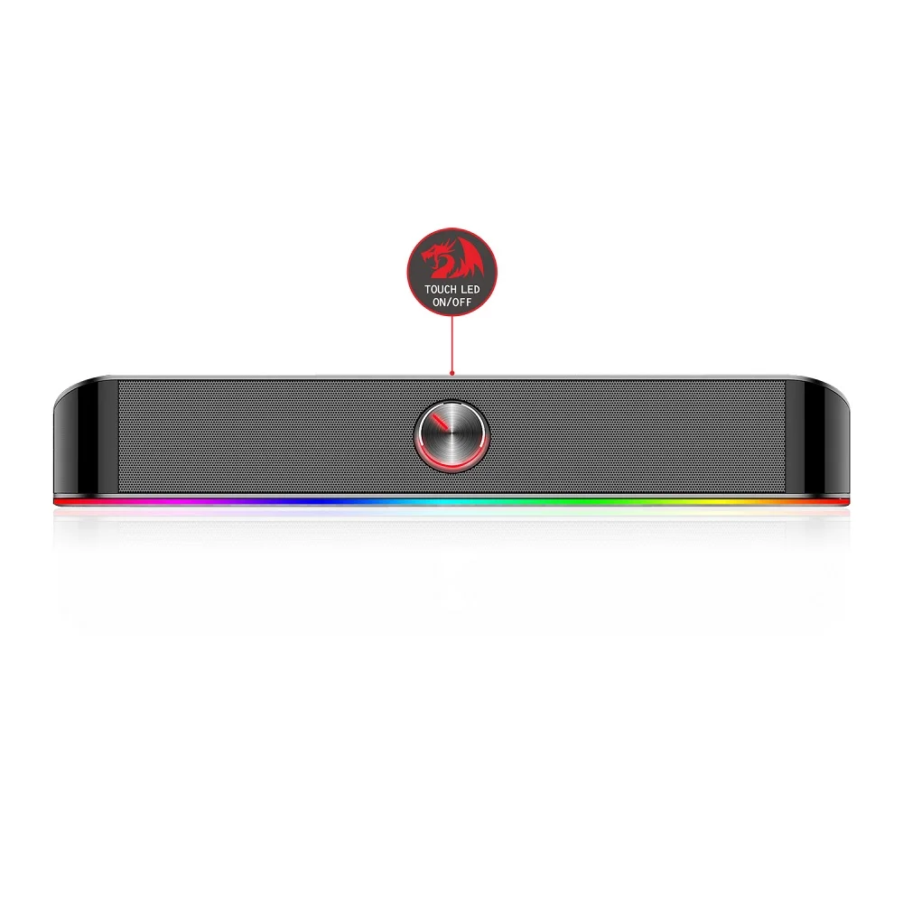 Soundbar Gamer Redragon Adiemus, Design Minimalista, USB, Iluminação RGB Touch Led 6w - GS560
