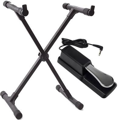 Pedal Sustain Para Teclado Piano + Suporte X