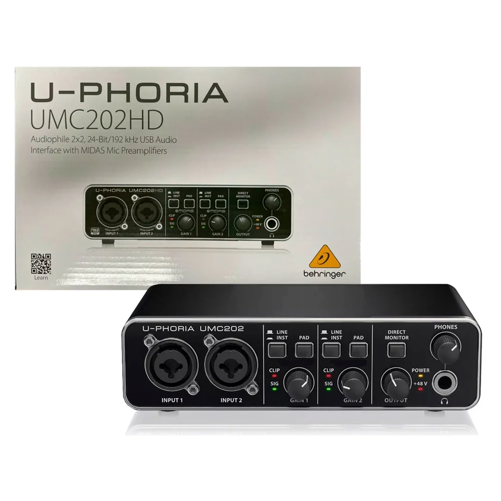 Interface De Áudio Behringer UPhoria UMC202HD