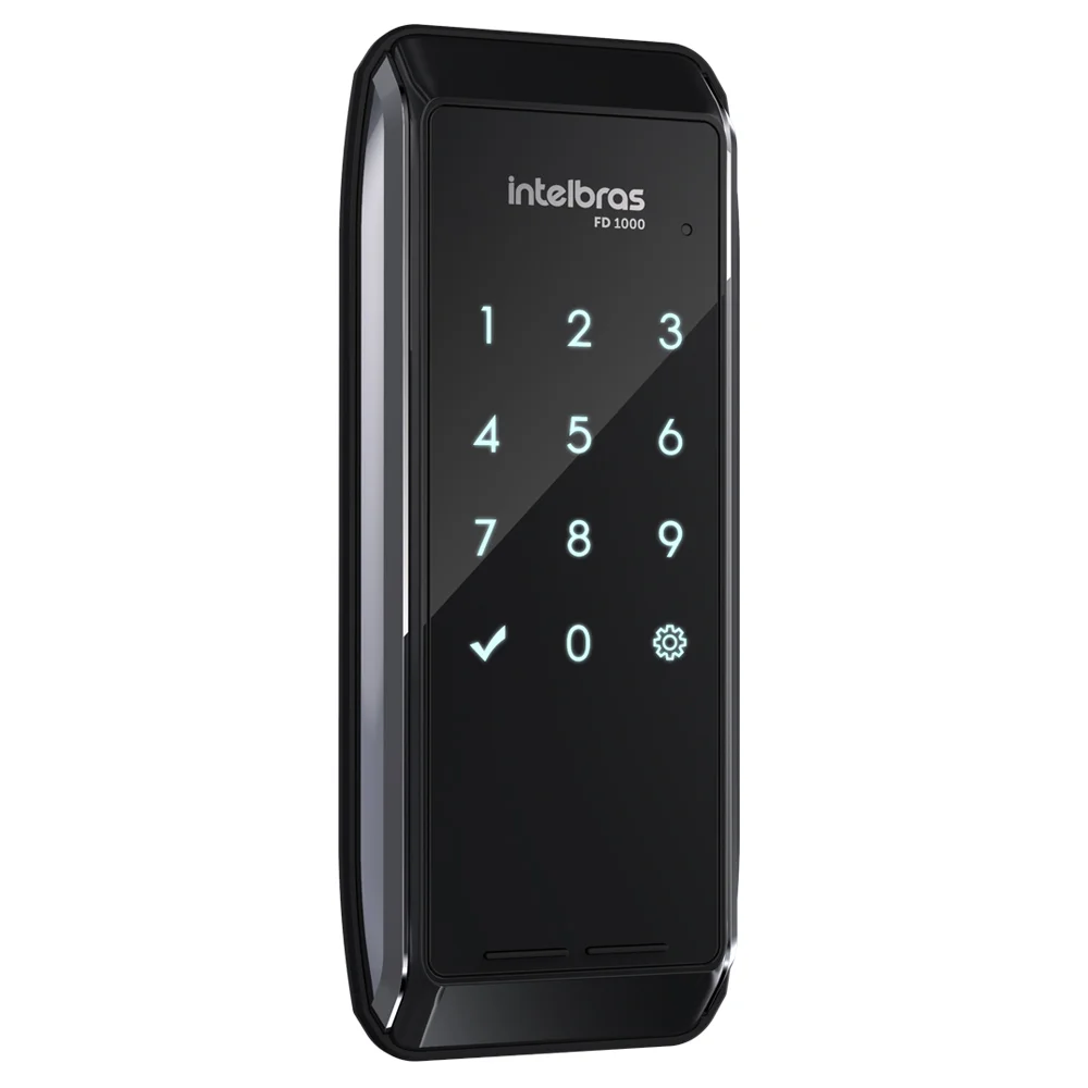 Imagem 3 de 5 do produto Fechadura Digital Intelbras FD 1000 de Sobrepor Com SenhaAté 9 Senhas Alimentação por Pilhas