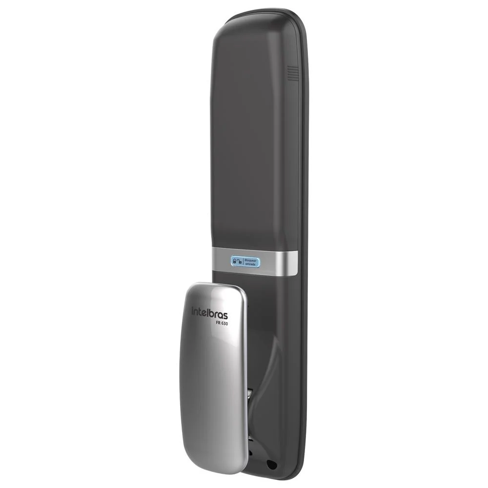 Imagem 2 de 5 do produto Fechadura Digital Intelbras FR630 Push & Pull 4 em 1 Impressão Digital Senha Tag Chave Preta e Gold