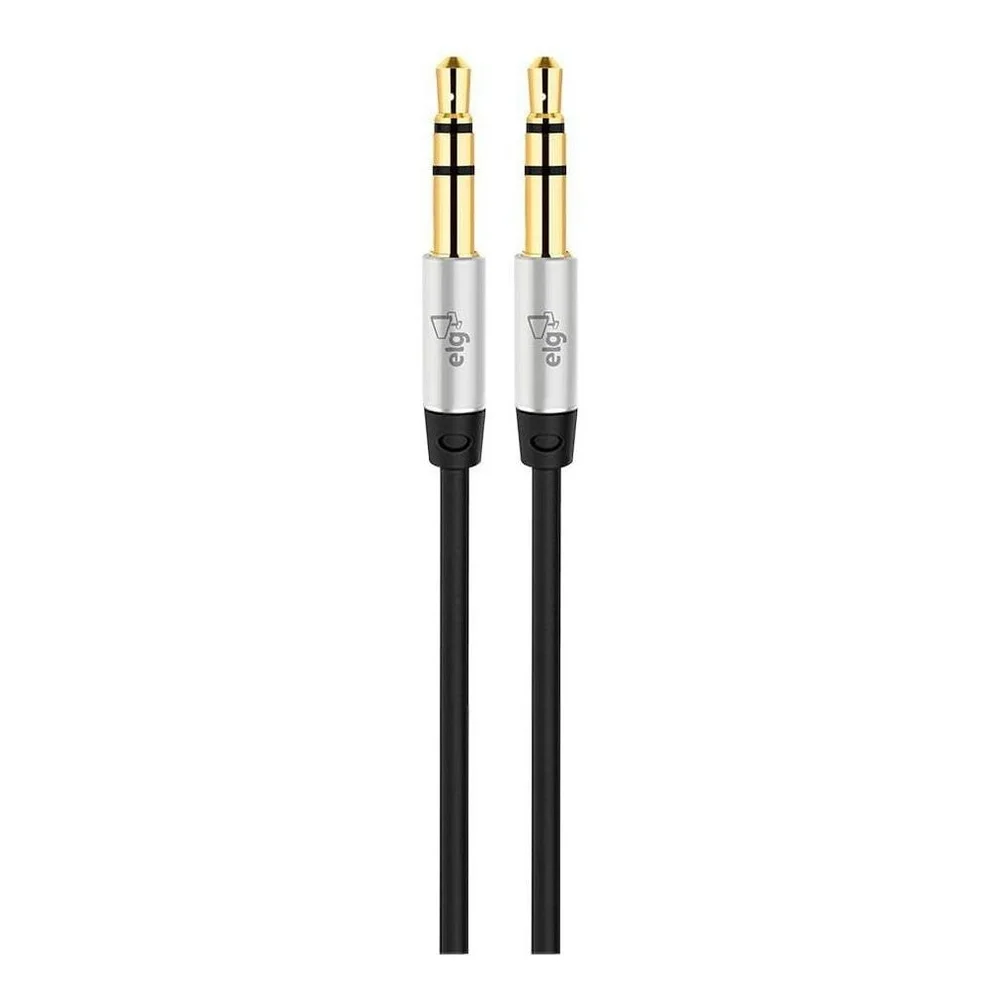 Imagem 2 de 3 do produto Cabo De Áudio Estéreo P2xp2, Alta Definição, Conectores Banhados A Ouro 24k, 1 Metro, Preto, P3510hd, Elg