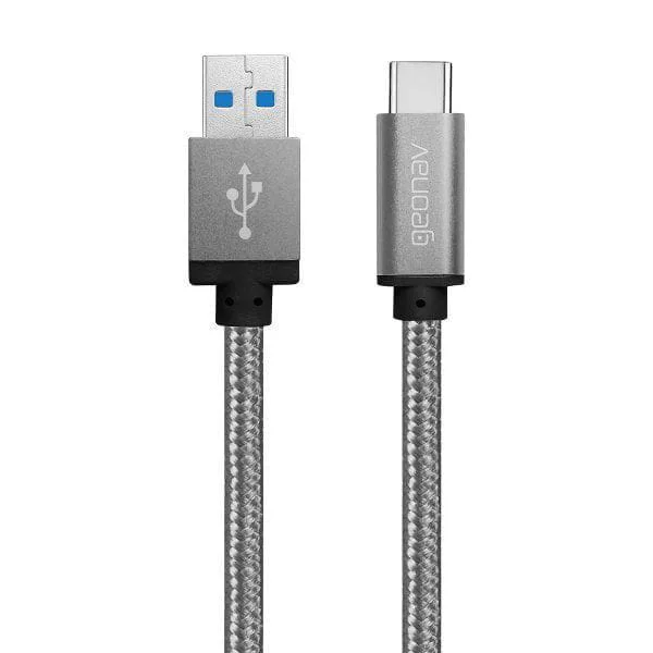 Imagem 3 de 3 do produto Cabo Adaptador Usb-c Para Micro Usb 3.0 Com 1,5 M Cinza Geonav - Ucc02.