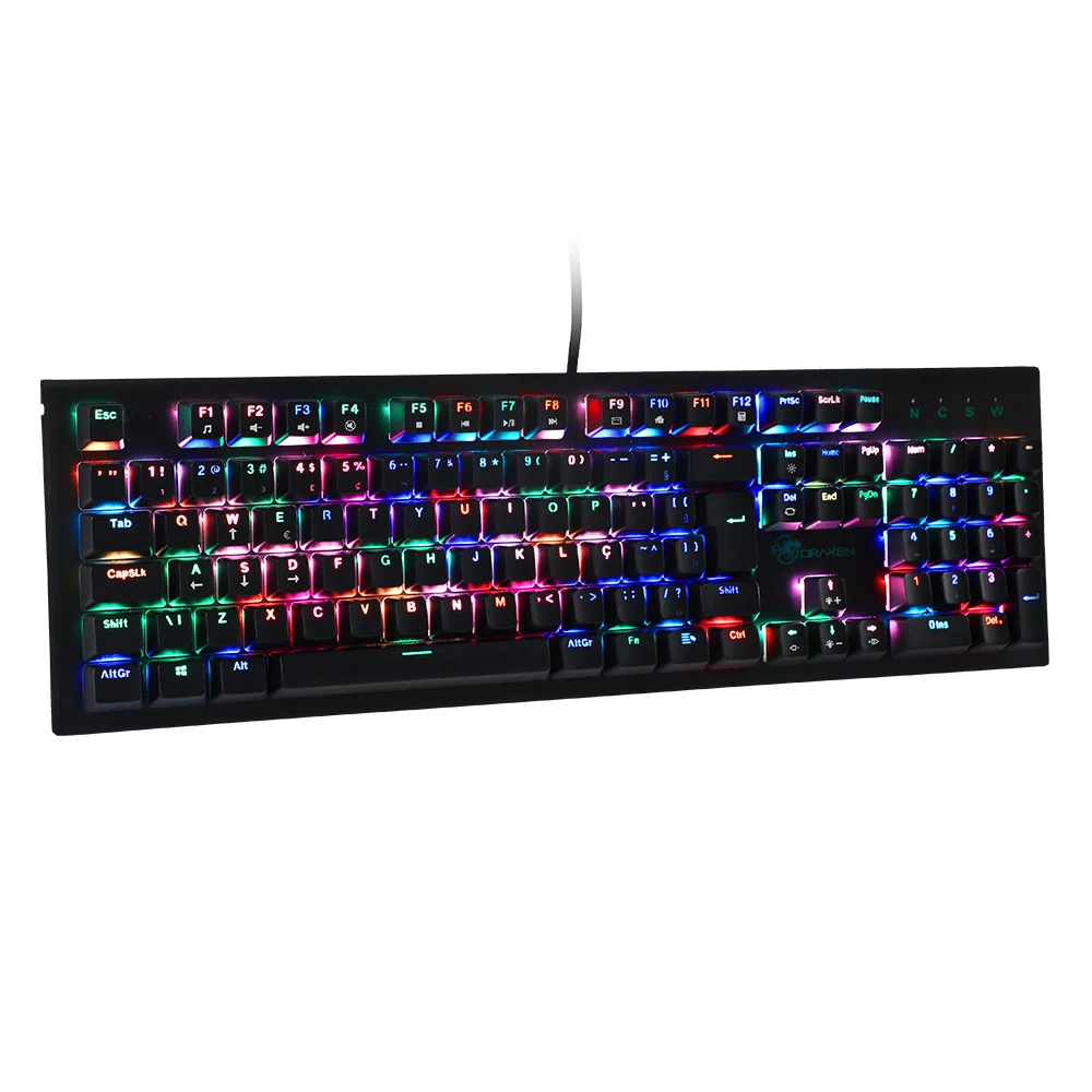 Imagem 5 de 5 do produto Teclado Mecânico Gamer  Draxen DN201, RGB, Switch Outemu Blue, Anti-ghosting, ABNT2