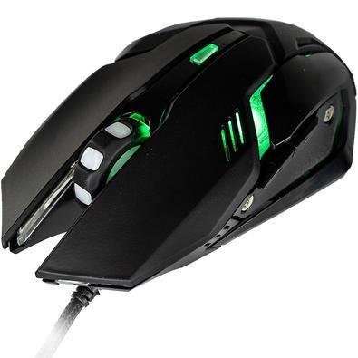 Mouse Gamer Arbor, 2400 Dpi, Com Led Verde - Mymax