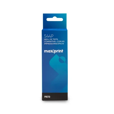 Refil De Tinta Maxprint 544 Preto Compatível Com Epson.