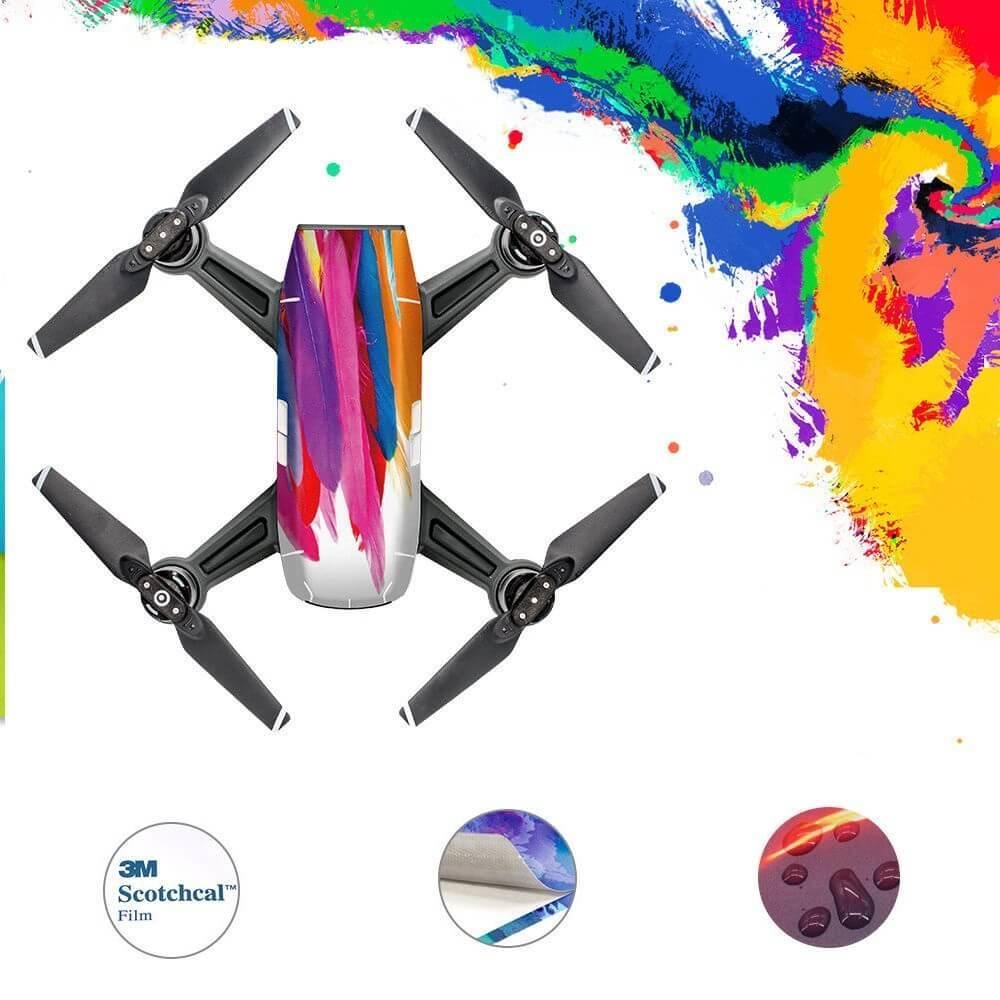 Imagem 3 de 5 do produto Conjunto Com 4 Adesivos Decorativos Pgytech Drone Dji Spark