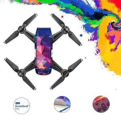 Conjunto 4 Adesivos Decorativos Pgytech Para Drone Dji Spark
