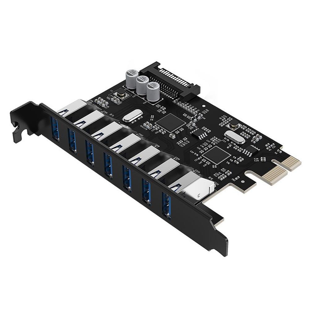 Placa PCI-e Express De 7 Portas, USB 3.0, Orico | KaBuM!