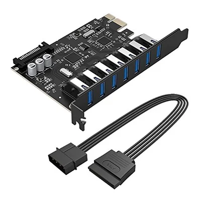 Placa PCI-e Express De 7 Portas, USB 3.0, Orico - Pvu3-7u-v1