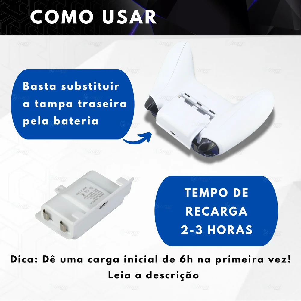 Imagem 3 de 5 do produto Bateria Recarregável Dobe C/ Cabo para Xbox One S/X