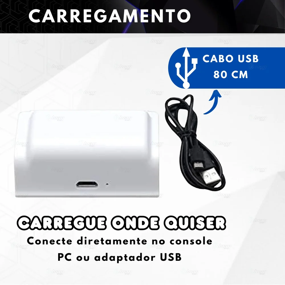 Imagem 4 de 5 do produto Bateria Recarregável Dobe C/ Cabo para Xbox One S/X