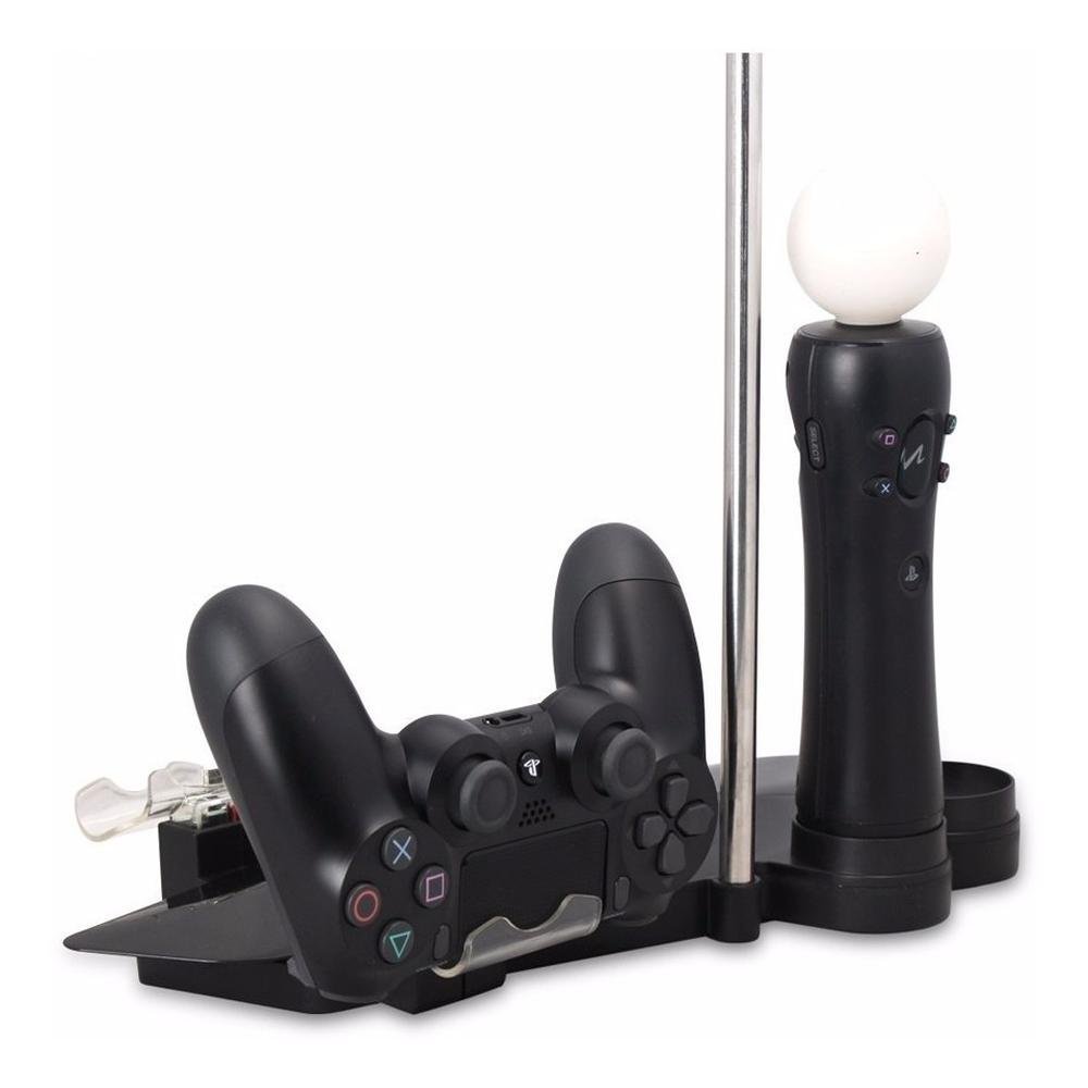 Base Suporte 5 Em 1 Vertical Playstation Ps4 Slim Pro Vr Kit