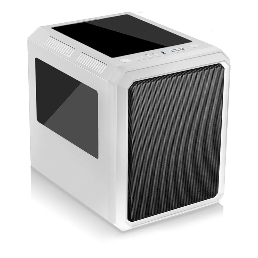 Imagem 4 de 4 do produto Gabinete Gamer K-Mex Microcraft IV, Com 1 Fan LED Multicor 200mm, Cubo, Branco - Cg-04rc