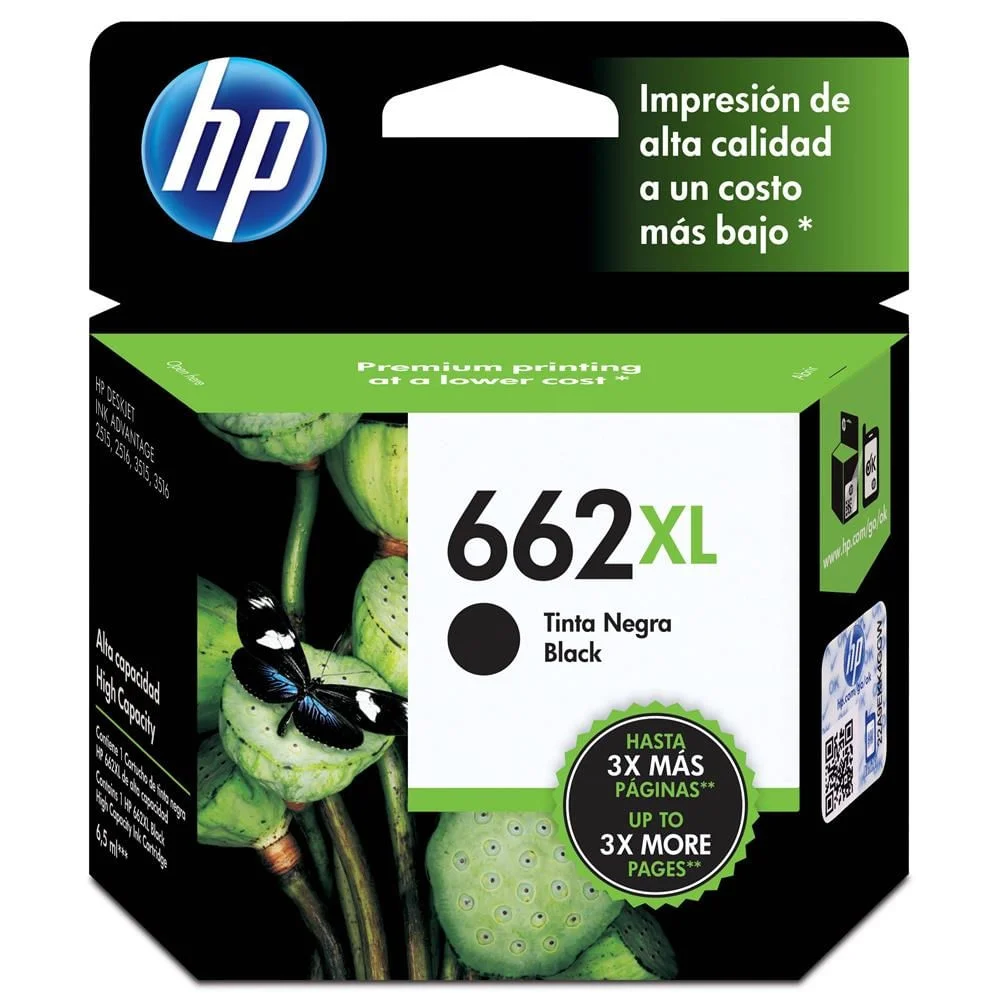 Imagem 4 de 4 do produto Cartucho de Tinta HP 662XL Preto, Para 1516, 2516, 3516, 2546, 3546 - CZ105AB