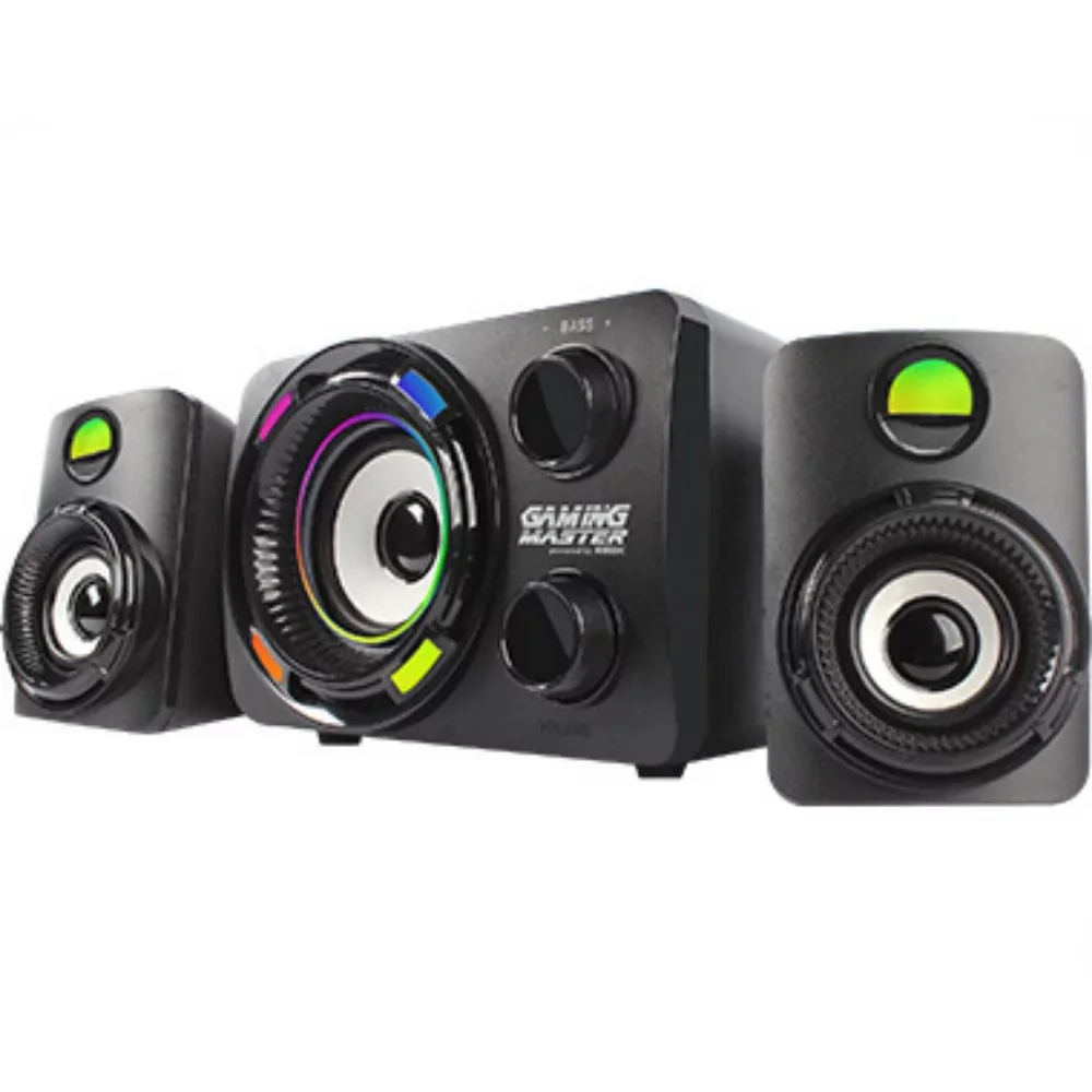 Imagem 5 de 5 do produto Subwoofer Gamer K-mex, 9.9W RMS, 2.1, Estéreo, LED Multicolor - Ss-9800