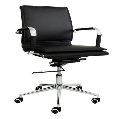 Com design moderno a “Cadeira Diretor Pelegrin em Couro PU PEL-8003L Preta Design Charles Eames” é um ícone da decoração e é a escolha perfeita para q