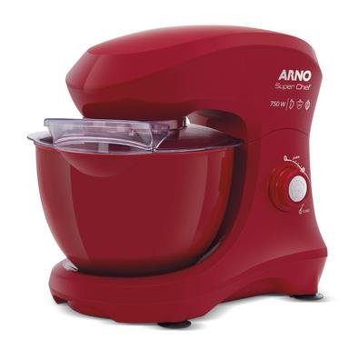 Batedeira Planetária Arno Super Chef 750w 5l Vermelha Km02 - 220v