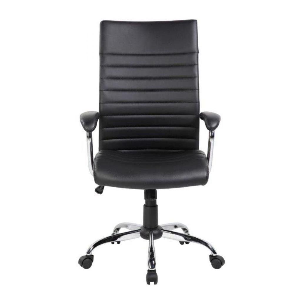 Imagem 4 de 5 do produto Conjunto Com 1 Cadeira Presidente E 2 Cadeiras Interlocutores Em Couro Pu Pel-9023h/v Pretas