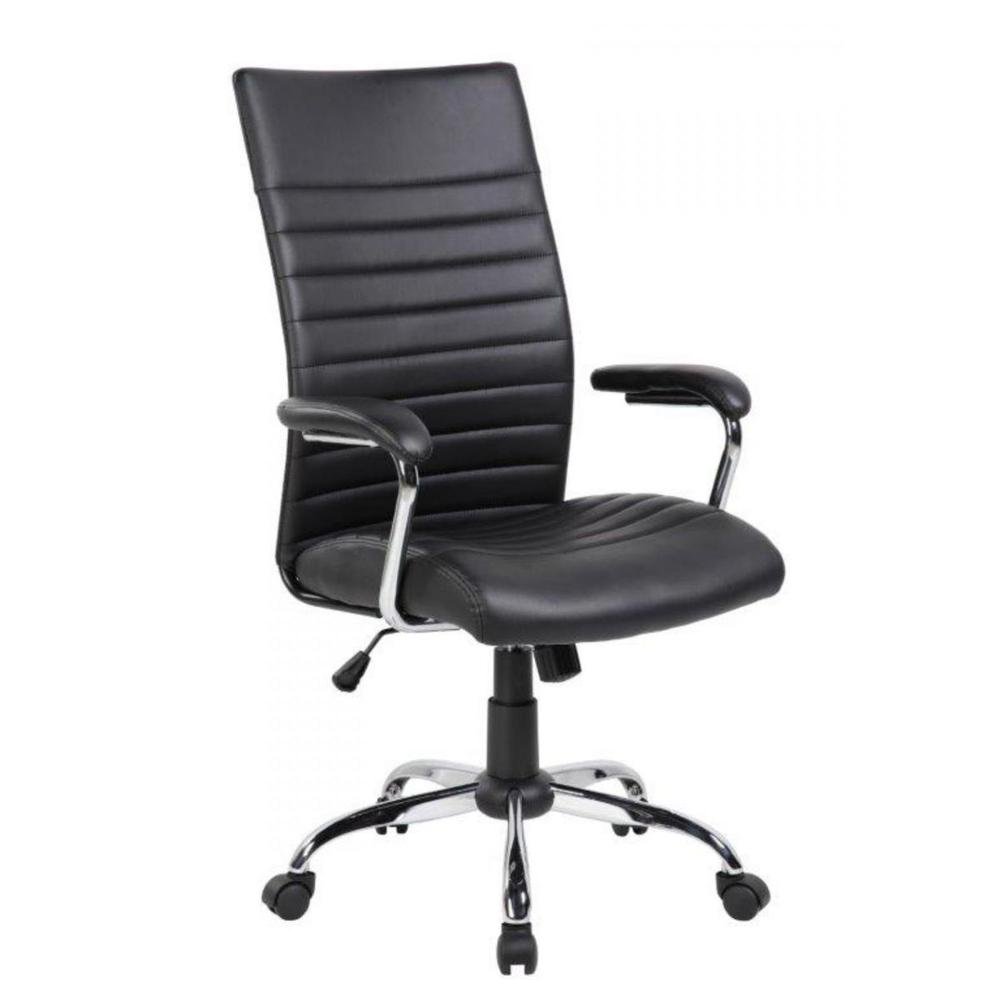 Imagem 5 de 5 do produto Conjunto Com 1 Cadeira Presidente E 2 Cadeiras Interlocutores Em Couro Pu Pel-9023h/v Pretas