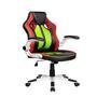 Cadeira Gamer Pelegrin, Couro Pu Preta, Vermelha E Verde - PEL-3009