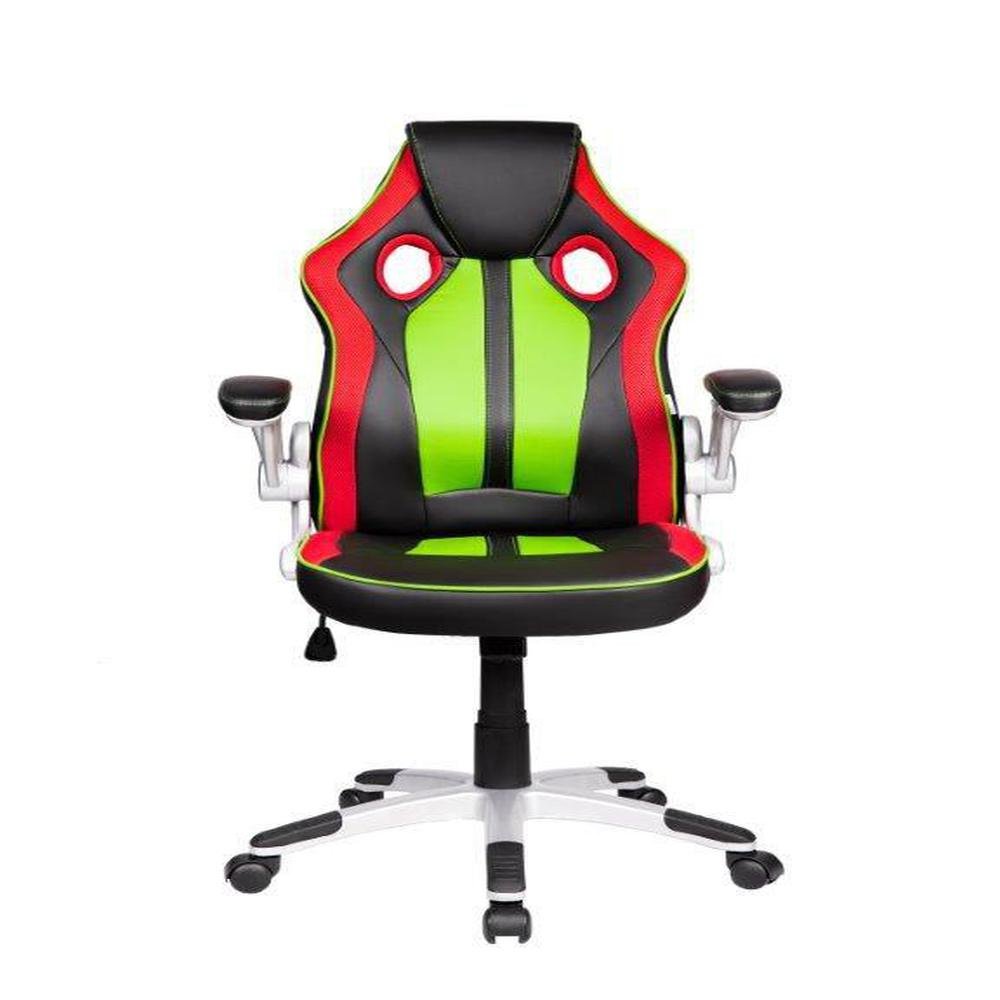 Cadeira Gamer Pelegrin, Couro Pu Preta, Vermelha E Verde - PEL-3009 Cadeira Gamer Pelegrin, Couro Pu Preta, Vermelha E Verde - PEL-3009
