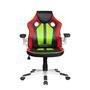 Cadeira Gamer Pelegrin, Couro Pu Preta, Vermelha E Verde - PEL-3009