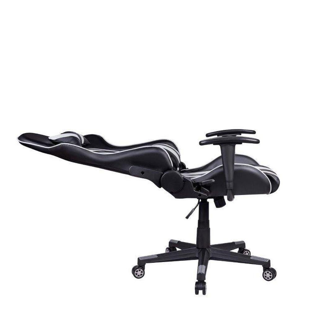 Imagem 2 de 5 do produto Cadeira Gamer Pelegrin Em Couro Pu, Reclinável, Preta E Cinza - PEL-3013
