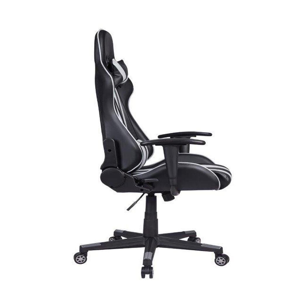 Imagem 3 de 5 do produto Cadeira Gamer Pelegrin Em Couro Pu, Reclinável, Preta E Cinza - PEL-3013