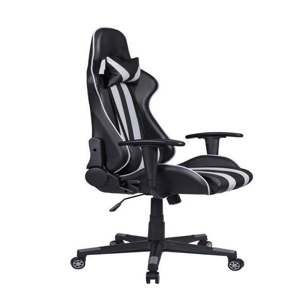Imagem 4 de 5 do produto Cadeira Gamer Pelegrin Em Couro Pu, Reclinável, Preta E Cinza - PEL-3013