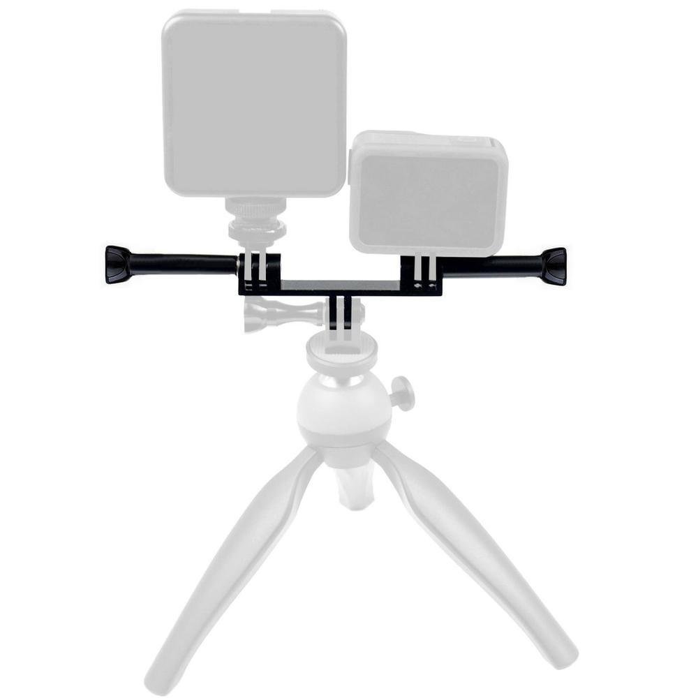 Imagem 2 de 5 do produto Adaptador Suporte Para Duas Câmeras Ou Flash Gopro E Similares
