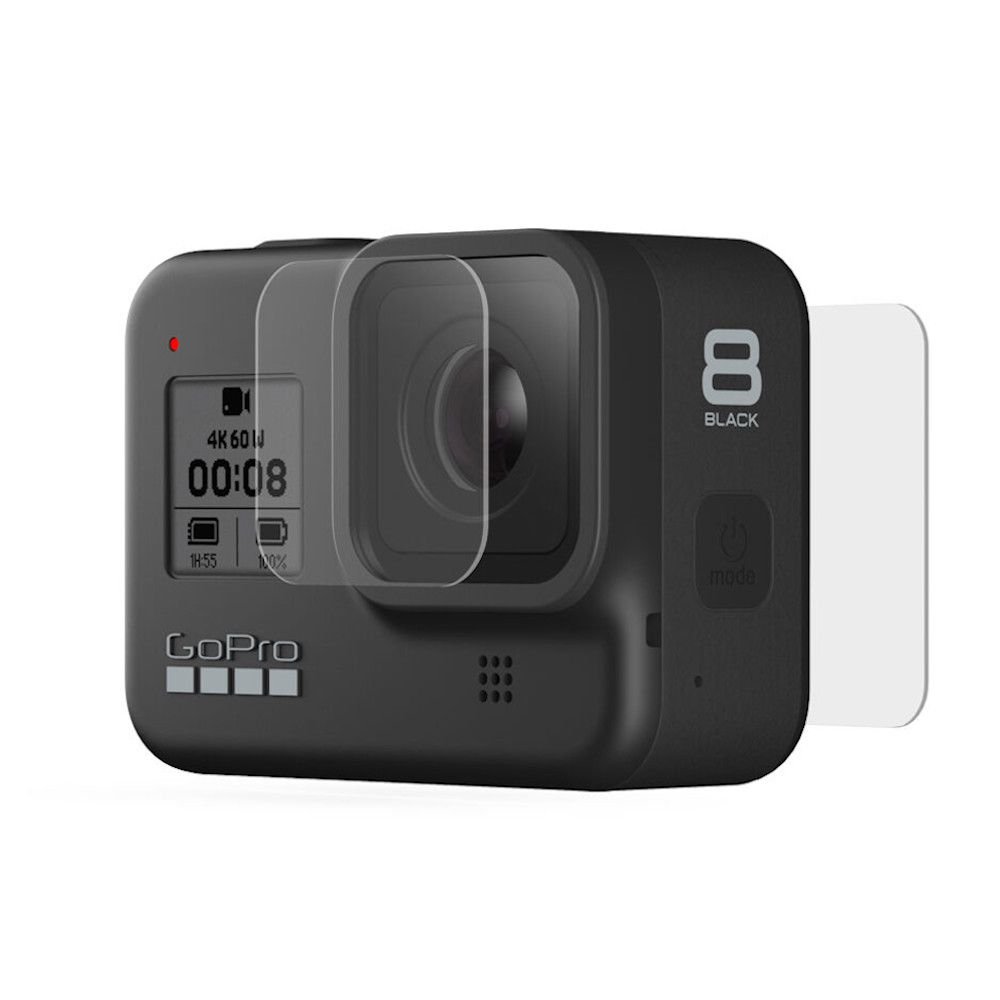 Películas De Vidro Para Lente E LCD, Traseiro, Gopro Hero 8 Black