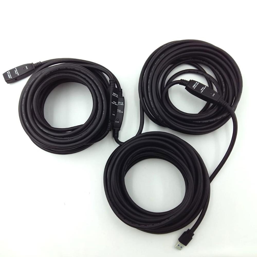 Imagem 3 de 5 do produto Extensor Usb 3.0 Ativo Com Repetidor A Macho X A Fêmea 30 Metros