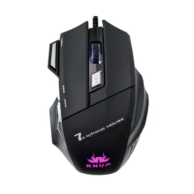 Mouse Gamer Usb 2400 Dpi Rgb 7 Botões Superfície Runner Knup