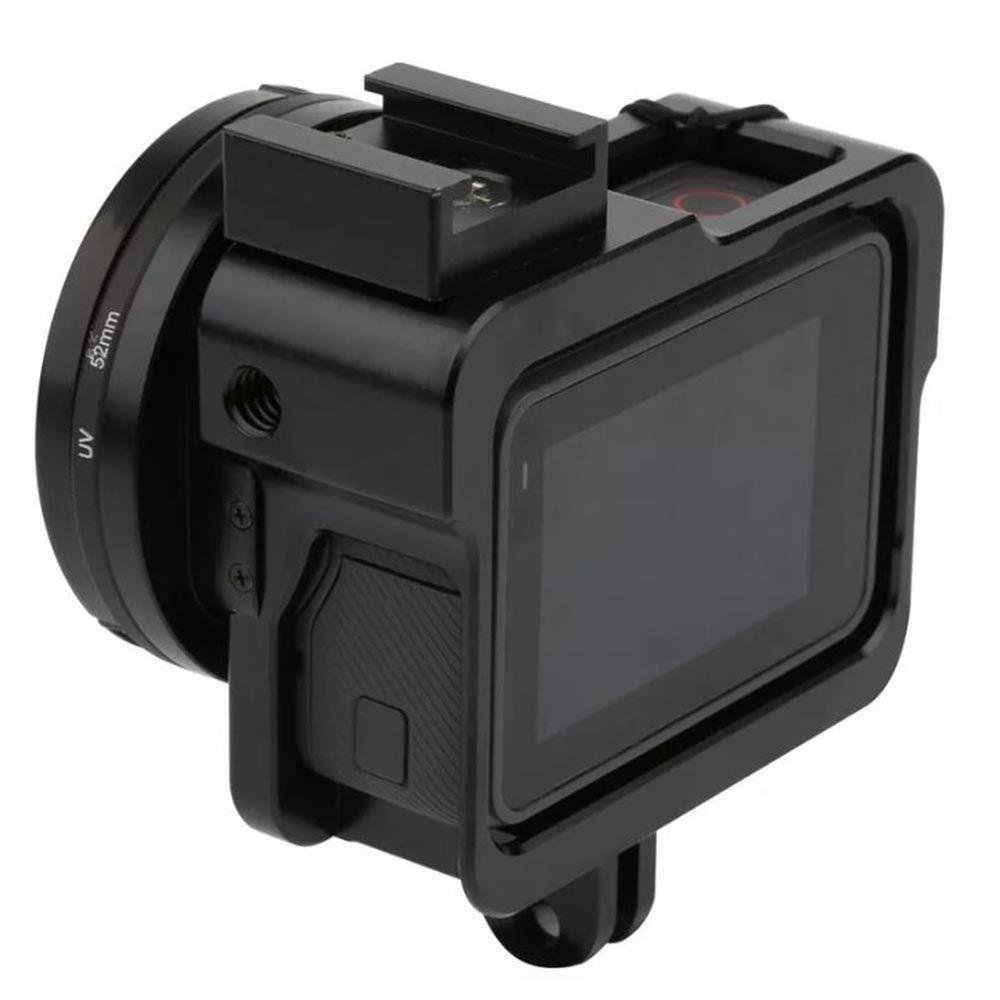 Imagem 2 de 5 do produto Frame Case Proteção Alumínio + Lente Uv Gopro Hero 6 Black