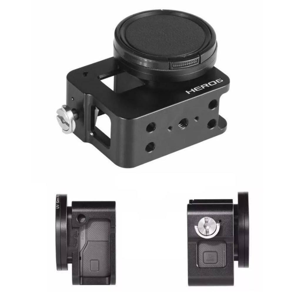 Imagem 3 de 5 do produto Frame Case Proteção Alumínio + Lente Uv Gopro Hero 6 Black