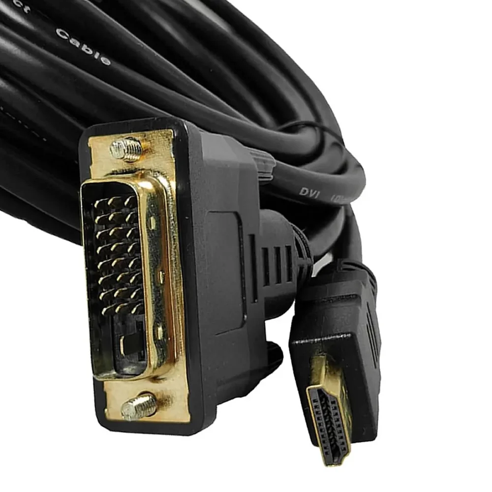 Imagem 4 de 5 do produto Cabo Hdmi Para Dvi 24+1 Conector Ouro Wincabos De 10 Metros