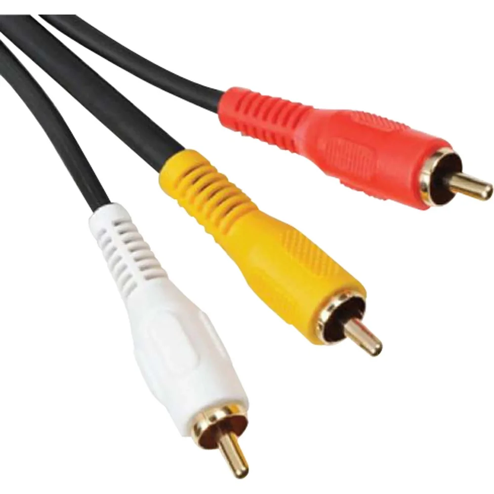 Imagem 3 de 5 do produto Cabo 3 Rca Macho X 3 Rca Macho Com Coaxial 1,8m Cbrc0020 Preto Storm