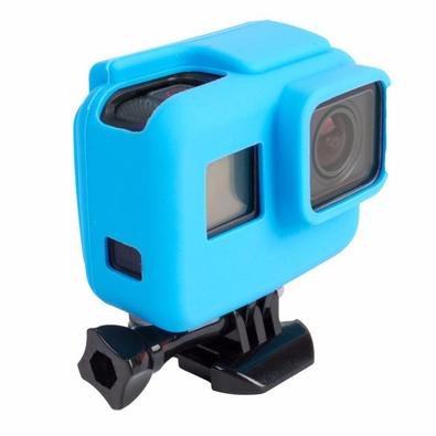 Capa Protetora Em Silicone Para Câmeras Gopro Hero 5, 6, 7 Black -azul