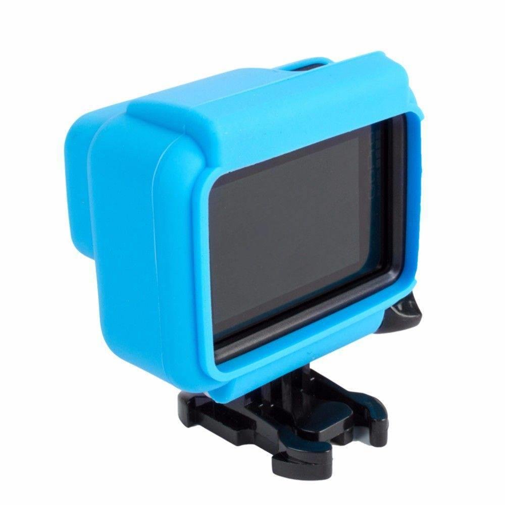 Imagem 2 de 5 do produto Capa Protetora Silicone Azul Para Câmeras Gopro Hero 5/6/7 Black