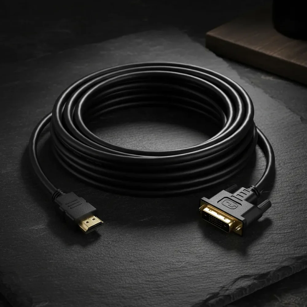Imagem 4 de 5 do produto Cabo Hdmi 2.0 X Dvi 24+1 Conectores Ouro Blindado de 15 Metros