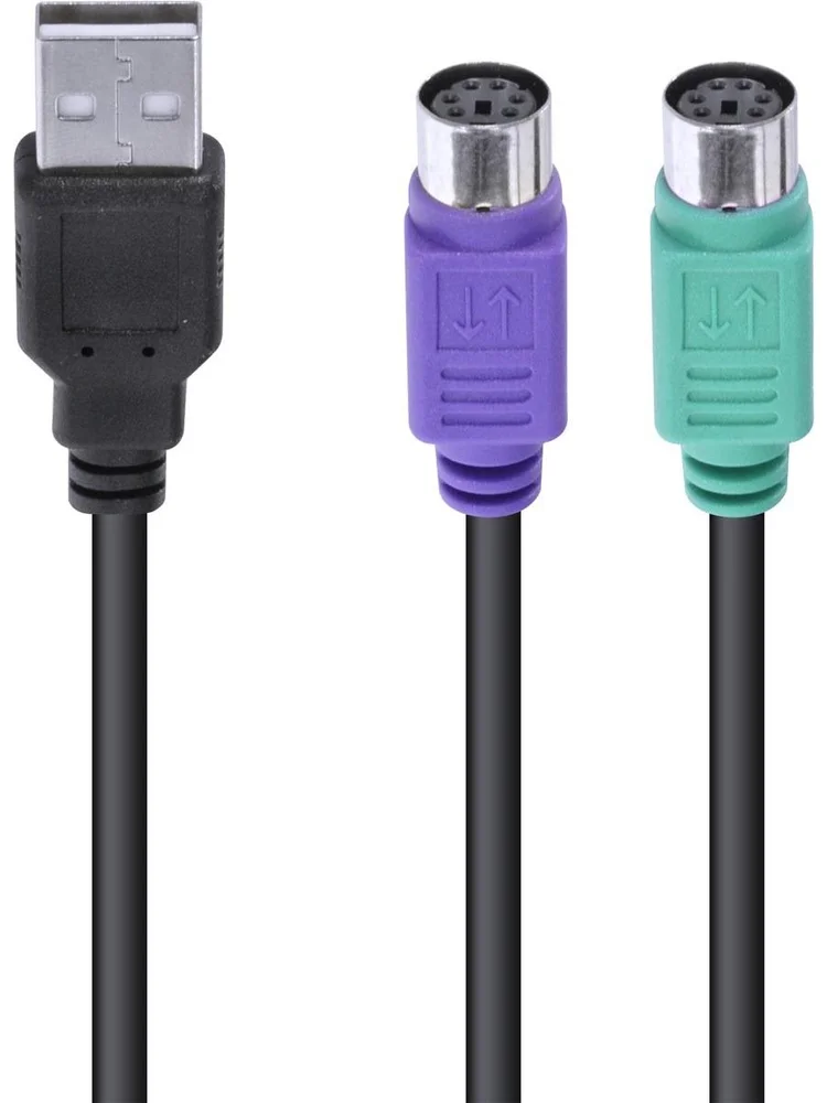 Imagem 2 de 5 do produto Cabo Adaptador PS2 Fêmea X USB Macho, 30cm - USBPS-2
