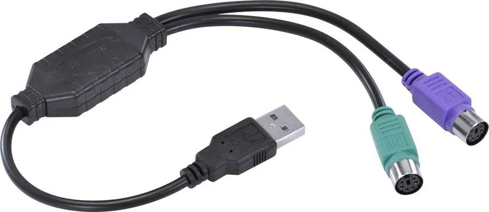 Imagem 3 de 5 do produto Cabo Adaptador PS2 Fêmea X USB Macho, 30cm - USBPS-2