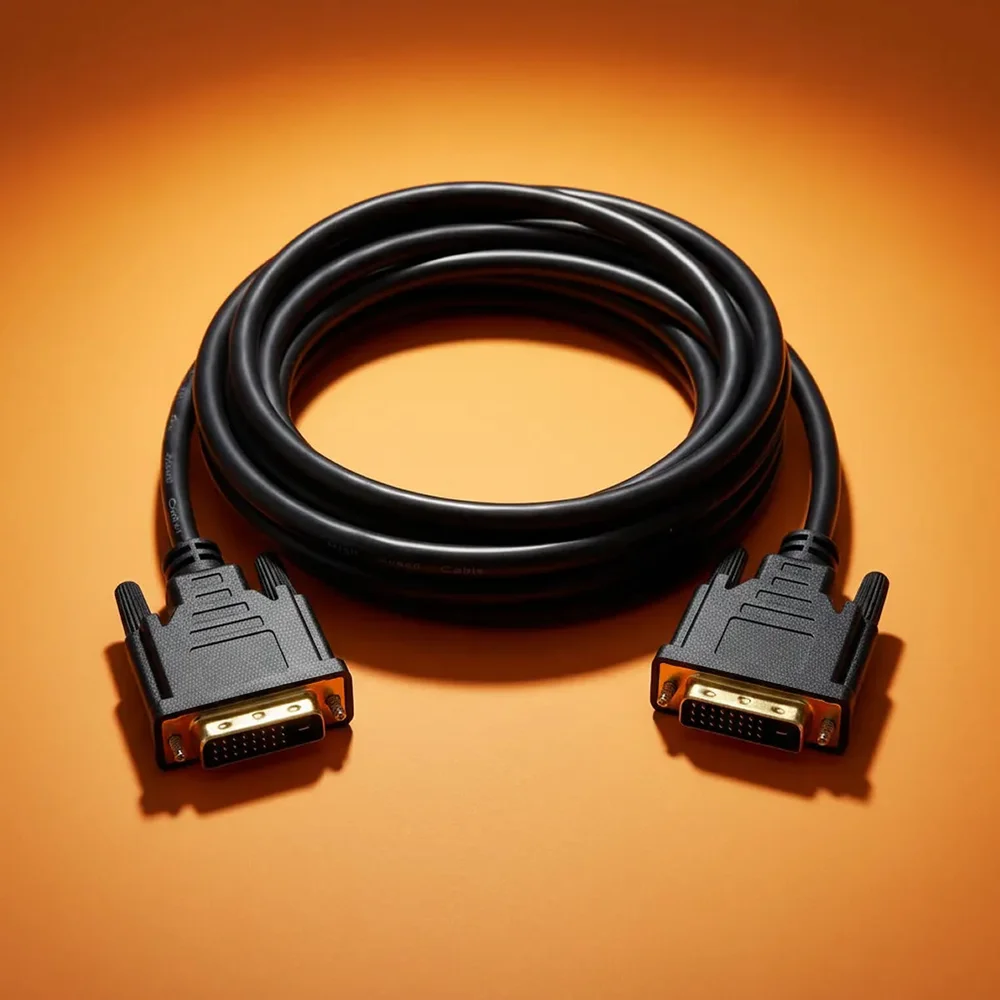 Imagem 5 de 5 do produto Cabo Dvi M X Dvi M 24+1 Dual Link 144Hz Conectores Ouro De 3 Metros