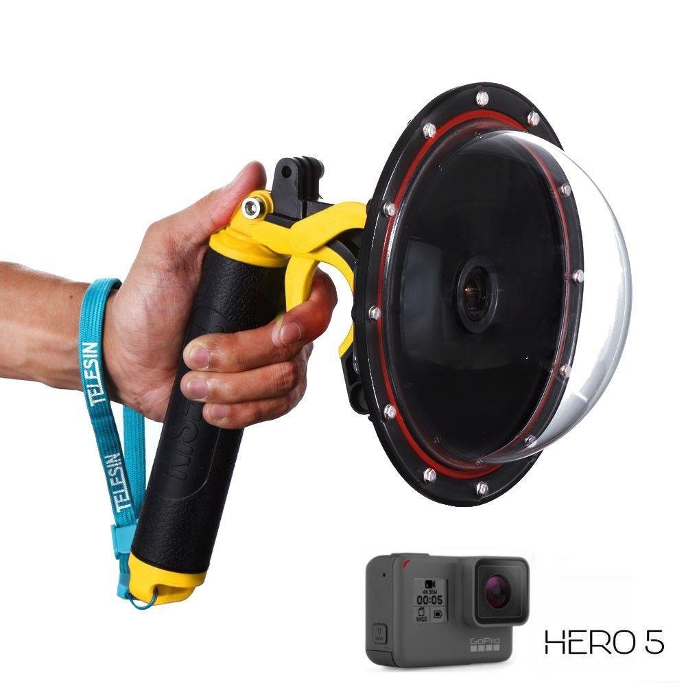 Imagem 2 de 5 do produto Dome 6' Com Estanque, Bastão E Gatilho Para Gopro 5/6/7 - Telesin