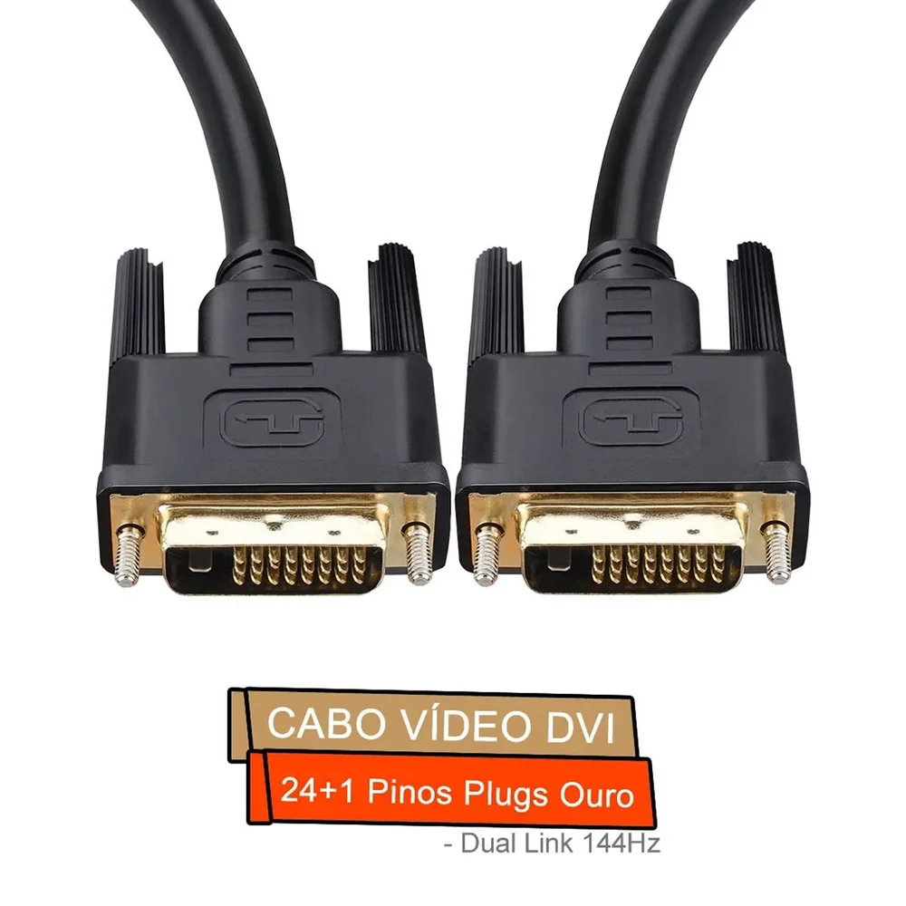 Imagem 3 de 5 do produto Cabo Dvi X Dvi 24+1 Blindado Dual Link De 20 Metros Wincabos