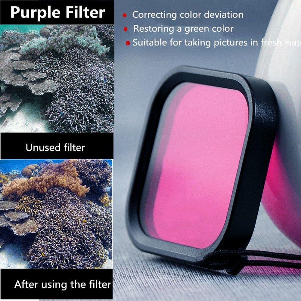Imagem 3 de 4 do produto Filtro De Mergulho Magenta Para Câmeras Gopro Hero 8