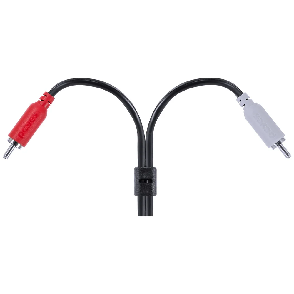 Imagem 5 de 5 do produto Cabo De Áudio 2 Rca Macho Para P2 3.5mm Macho 28awg Puro Cobre 1 Metro - P2r35-1